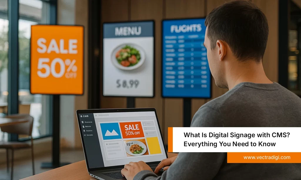 What is Digital Signage with CMS? Benefits, Features and Real World Applications