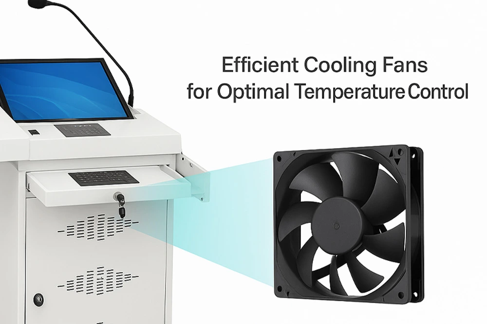 Portable Digital Podium with Cooling Fan for Optimal Temperature Control