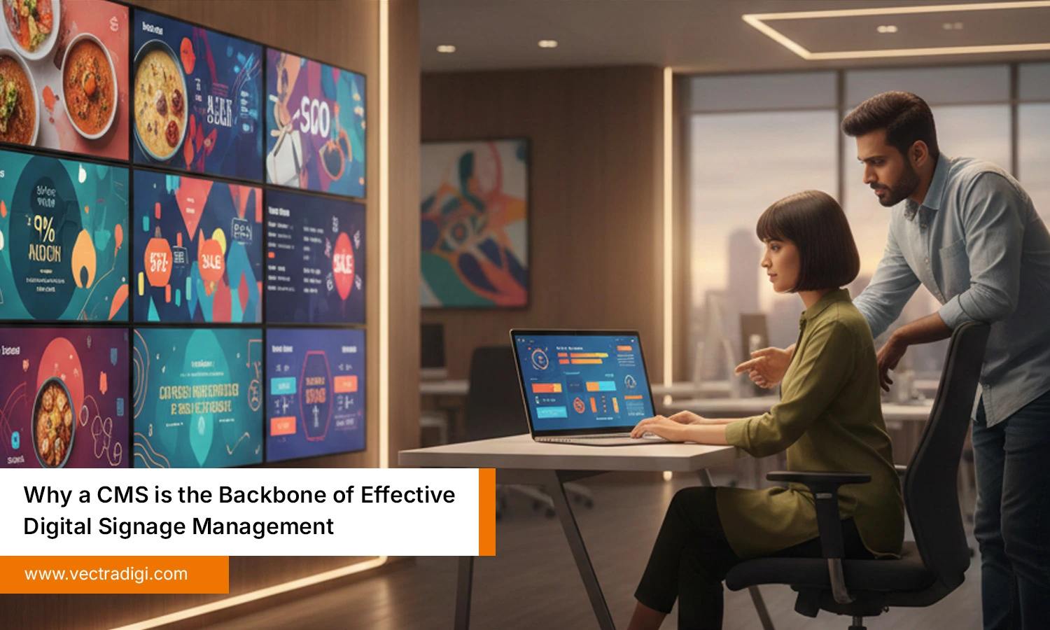 Managing Digital Signage using Vectradigi CMS