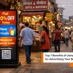 Outdoor Digital Standee for Advertising on Indian Street Attracting Customers