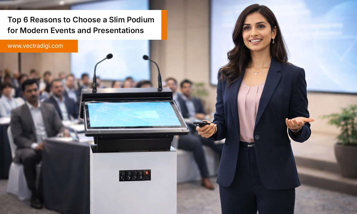 Slim Podium for Modern Events and Presentations