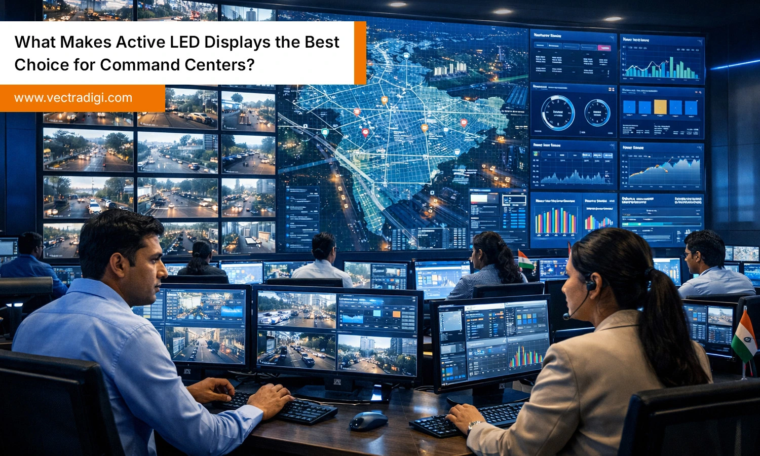 Active LED Displays are Best Choice for Command Centers
