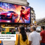 Bright Outdoor LED Display Screen for Advertising on an Indian street